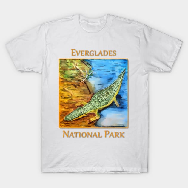 Everglades National Park, Crocodile T-Shirt by WelshDesigns